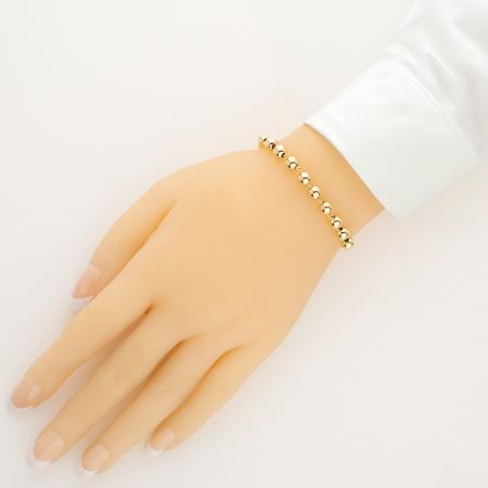 Pozlacený stříbrný náramek růženec - 1 desítek, křížek s Ježíšem, Zázračná medailka, délka 17 až 20 cm | Argento.cz