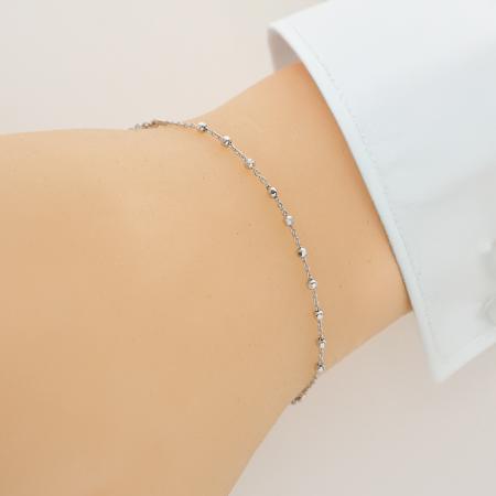 Pozlacený stříbrný náramek růženec - 1 desítek, křížek, Zázračná medailka, délka 17 až 20 cm | Argento.cz