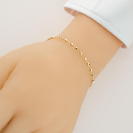 Pozlacený stříbrný náramek růženec - 1 desítek, křížek, Zázračná medailka, délka 18 až 24 cm | Argento.cz