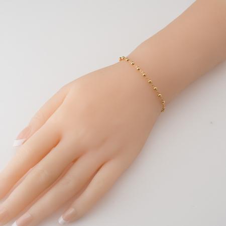 Pozlacený stříbrný náramek růženec - 1 desítek, křížek, Zázračná medailka, délka 17 až 20 cm | Argento.cz