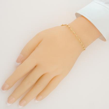 Pozlacený stříbrný náramek růženec - 1 desítek, křížek, Zázračná medailka, délka 17 až 23 cm | Argento.cz