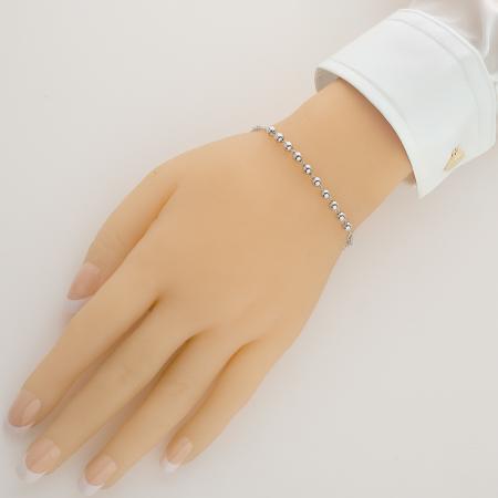 Stříbrný náramek růženec - 1 desítek, křížek, Zázračná medailka, délka 18 až 24 cm | Argento.cz