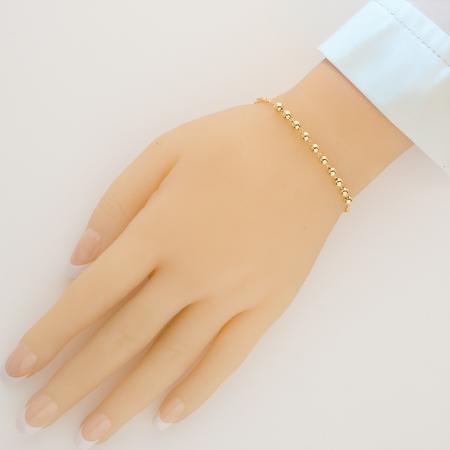 Pozlacený stříbrný náramek růženec - 1 desítek, křížek, Zázračná medailka, délka 18 až 24 cm | Argento.cz