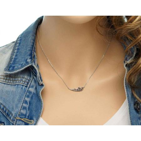 Stříbrný náhrdelník - andělské křídlo, délka 43 až 46 cm | Argento.cz