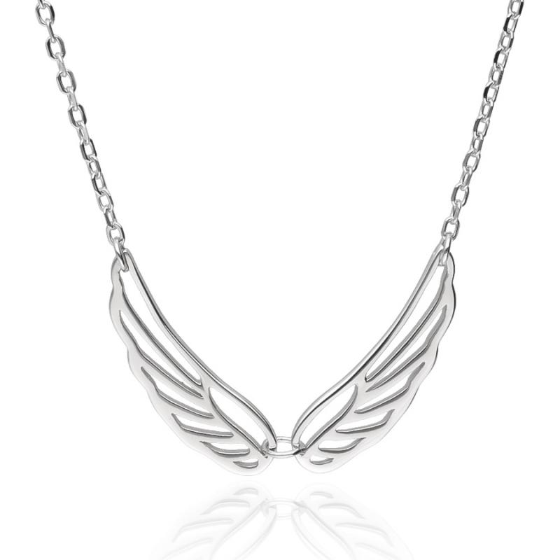 Stříbrný náhrdelník - andělské křídlo, délka 43 až 46 cm | Argento.cz