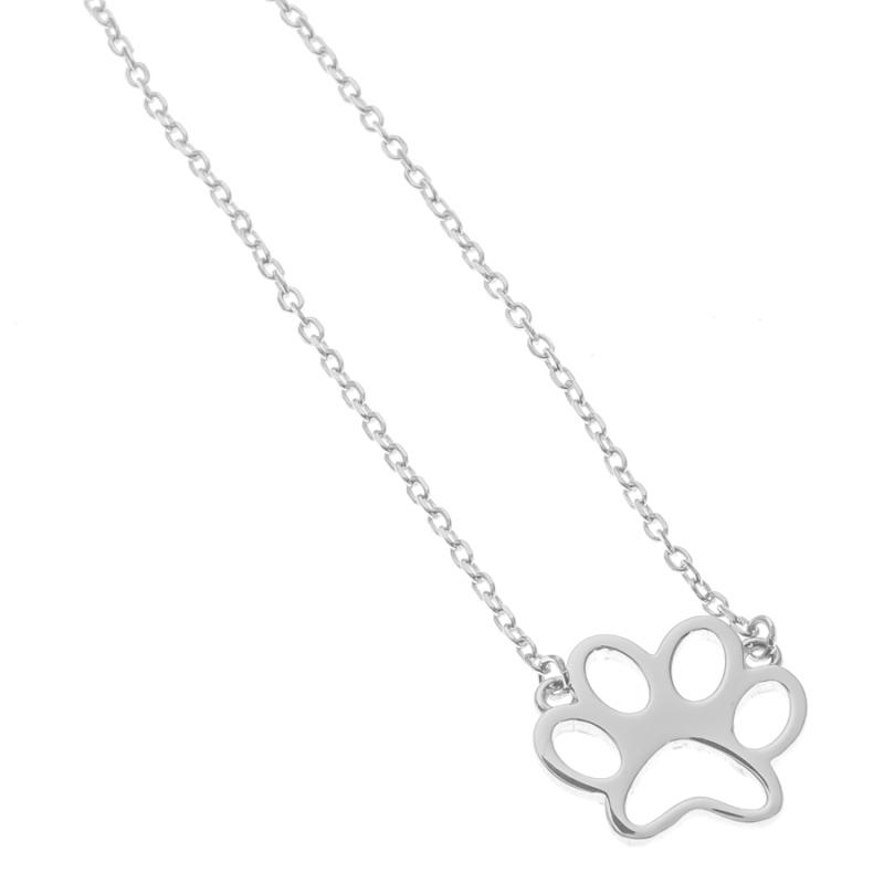 Stříbrný náhrdelník - labka, délka 43 až 46 cm | Argento.cz