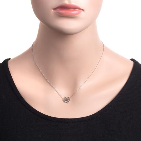 Stříbrný náhrdelník - labka, délka 43 až 46 cm | Argento.cz