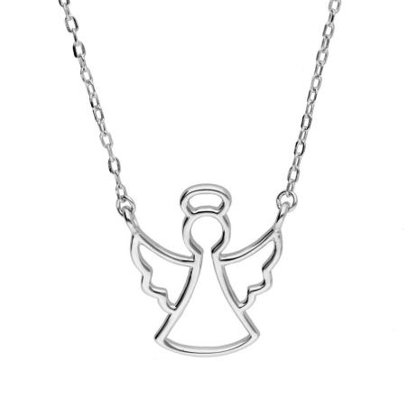 Stříbrný náhrdelník - anděl, délka 43 až 46 cm | Argento.cz