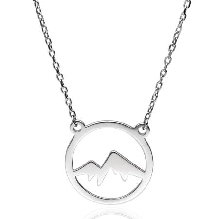 Stříbrný náhrdelník - hory, délka 43 až 46 cm | Argento.cz