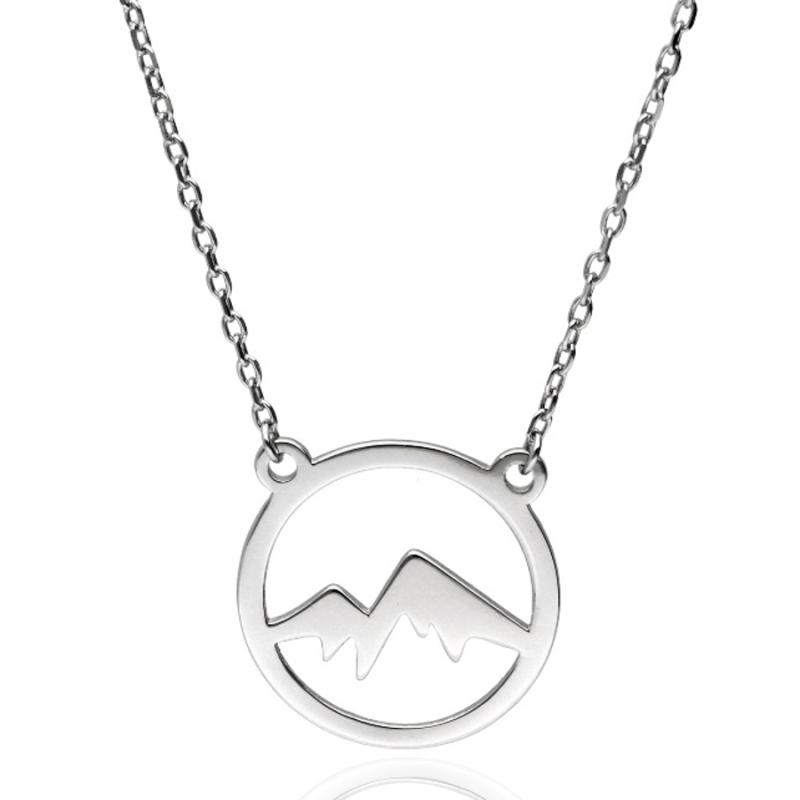 Stříbrný náhrdelník - hory, délka 43 až 46 cm | Argento.cz