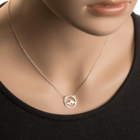 Stříbrný náhrdelník - hory, délka 43 až 46 cm | Argento.cz