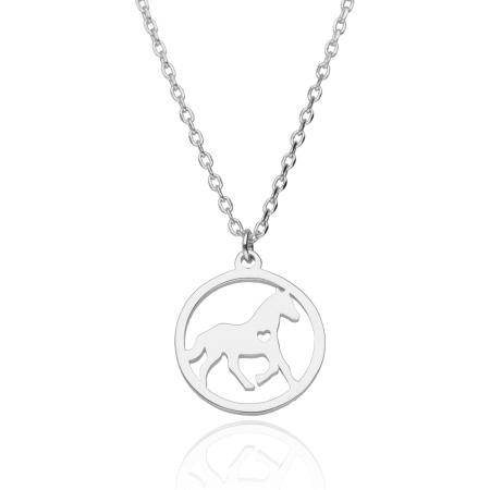 Stříbrný náhrdelník - kůň, délka 43 až 46 cm | Argento.cz