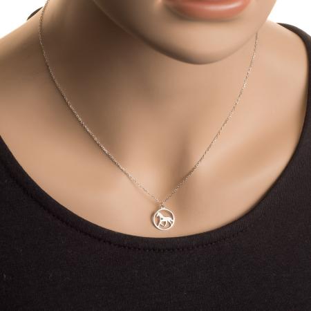 Stříbrný náhrdelník - kůň, délka 43 až 46 cm | Argento.cz