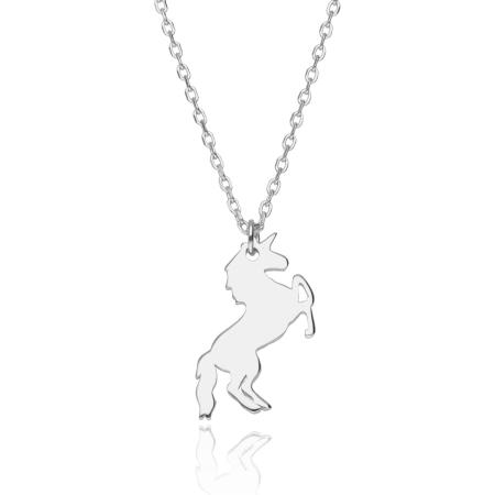Stříbrný náhrdelník - jednorožec, délka 43 až 46 cm | Argento.cz