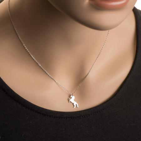 Stříbrný náhrdelník - jednorožec, délka 43 až 46 cm | Argento.cz