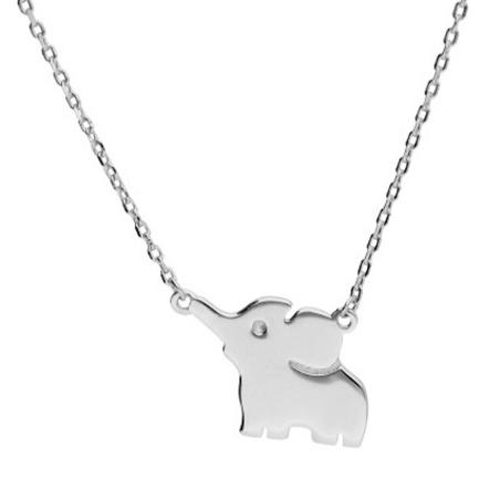 Stříbrný náhrdelník - slon, délka 43 až 46 cm | Argento.cz