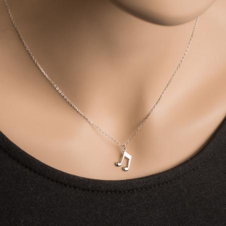 Stříbrný náhrdelník - nota, délka 43 až 46 cm | Argento.cz