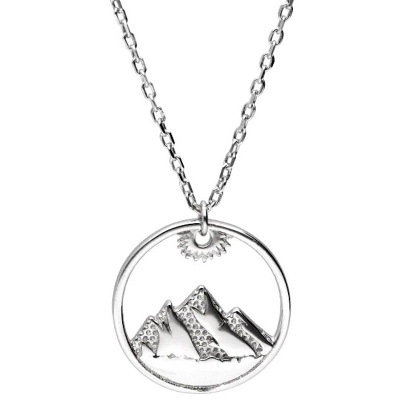 Stříbrný náhrdelník - hory, délka 43 až 46 cm | Argento.cz