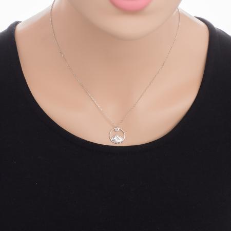 Stříbrný náhrdelník - hory, délka 43 až 46 cm | Argento.cz