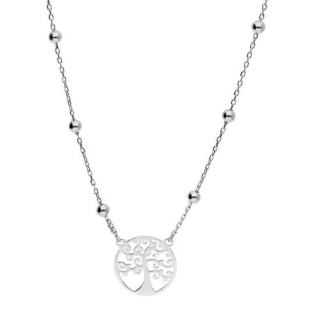 Stříbrný náhrdelník - strom života, kulka, délka 43 až 46 cm | Argento.cz