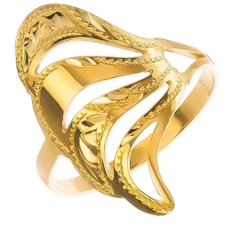 Pozlacený stříbrný prsten - s ručním gravírem | Argento.cz