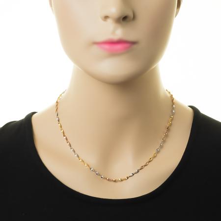 Kombinovaný stříbrný řetízek - vzor Singapur, šířka 2,5 mm | Argento.cz