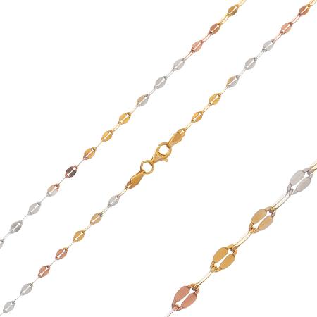 Kombinovaný stříbrný řetízek - vzor Kávové zrno, šířka 2,8 mm | Argento.cz