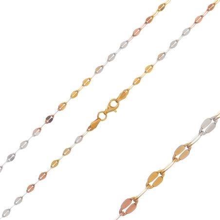 Kombinovaný stříbrný řetízek - vzor Kávové zrno, šířka 2,8 mm | Argento.cz