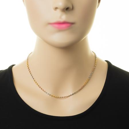 Kombinovaný stříbrný řetízek - vzor Singapur, šířka 2,5 mm | Argento.cz