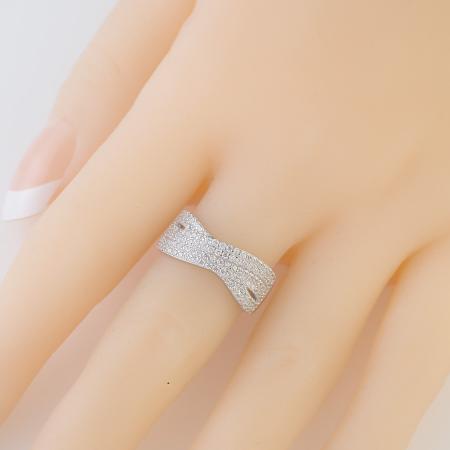 Stříbrný prsten - čiré kulaté zirkony | Argento.cz