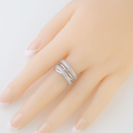 Stříbrný prsten - čiré kulaté zirkony | Argento.cz