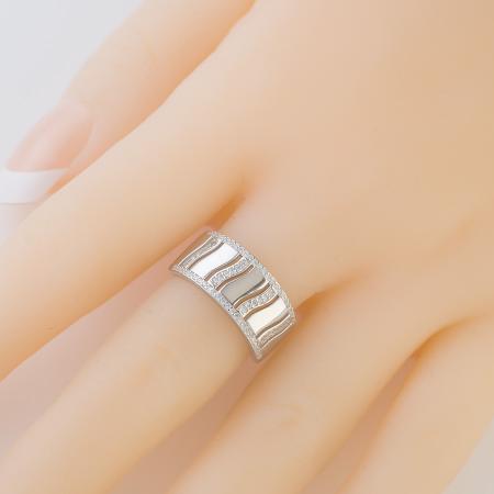 Stříbrný prsten - čiré kulaté zirkony | Argento.cz