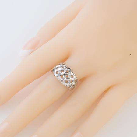 Stříbrný prsten - čiré kulaté zirkony | Argento.cz