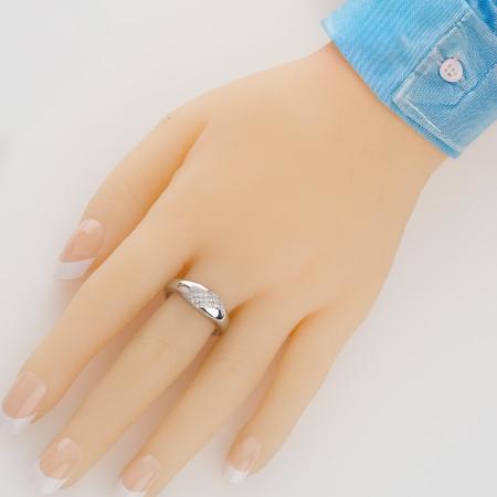 Stříbrný prsten - čiré kulaté zirkony | Argento.cz