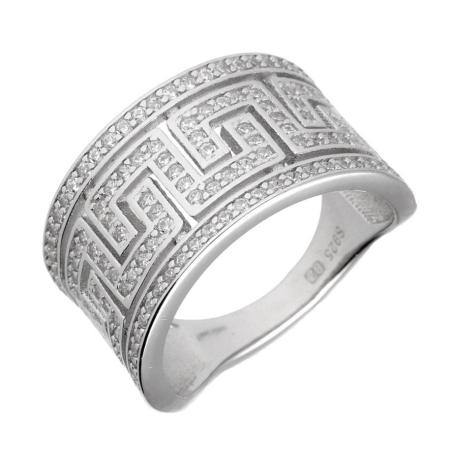 Stříbrný prsten - čiré kulaté zirkony | Argento.cz