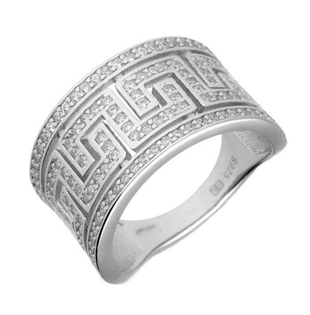 Stříbrný prsten - čiré kulaté zirkony | Argento.cz