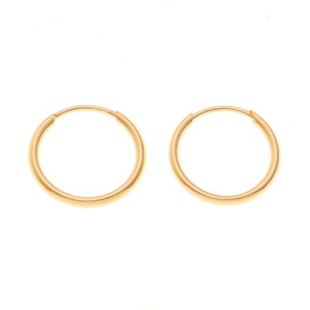 Zlaté náušnice kroužky - 10 mm průměr | Argento.cz