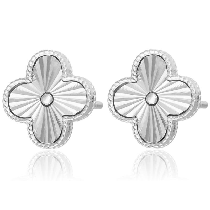 Stříbrné náušnice - čtyřlístek | Argento.cz