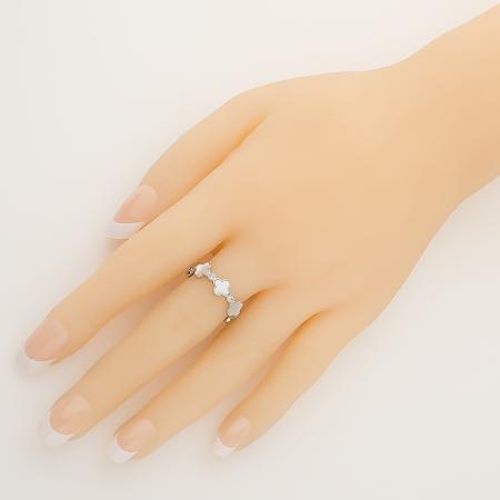 Stříbrný prsten - čtyřlístek, perleť, kulaté zirkony | Argento.cz