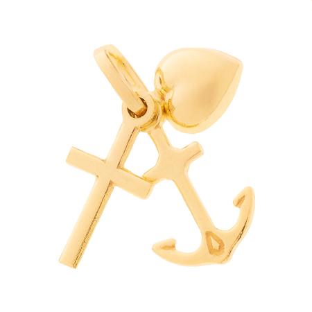 Zlatý přívěsek - srdíčko, kotva, křížek | Argento.cz