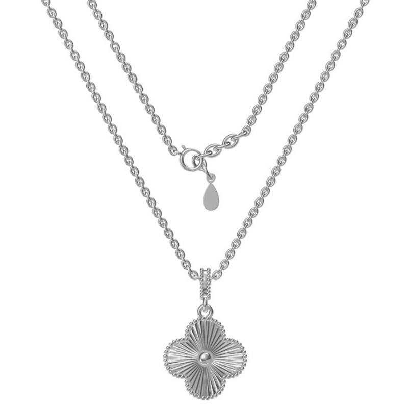 Stříbrný náhrdelník - čtyřlístek, délka 43 až 46 cm | Argento.cz