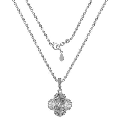 Stříbrný náhrdelník - čtyřlístek, délka 43 až 46 cm | Argento.cz