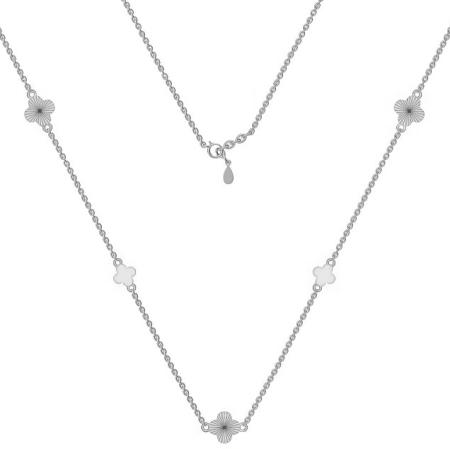 Stříbrný náhrdelník - čtyřlístek, délka 43 až 46 cm | Argento.cz