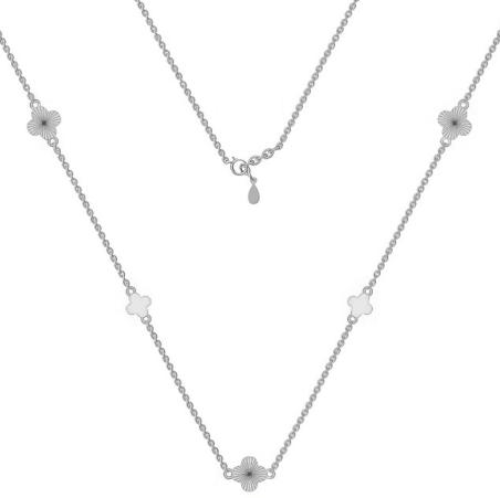Stříbrný náhrdelník - čtyřlístek, délka 43 až 46 cm | Argento.cz