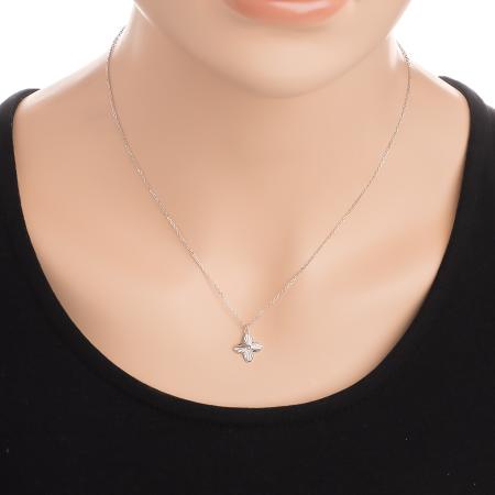 Stříbrný náhrdelník - čtyřlístek, délka 43 až 46 cm | Argento.cz