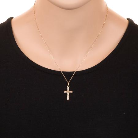 Zlatý přívěsek - křížek s Ježíšem | Argento.cz