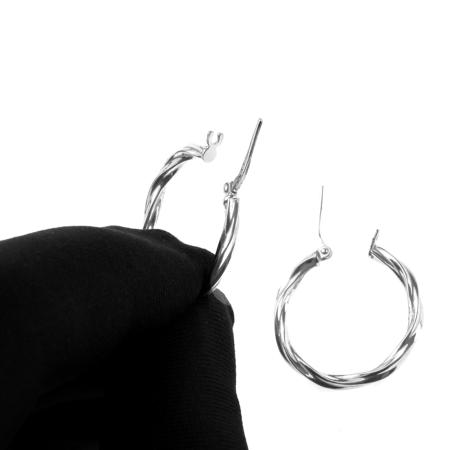 Stříbrné náušnice kruhy - 25 mm průměr | Argento.cz