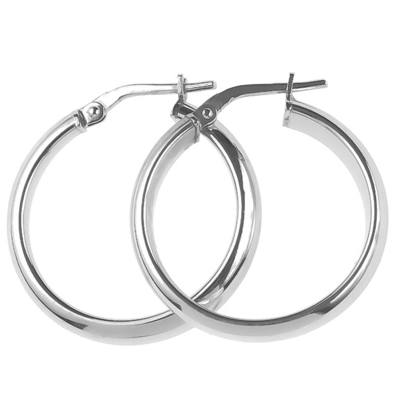 Stříbrné náušnice kruhy - 24 mm průměr | Argento.cz