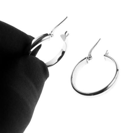 Stříbrné náušnice kruhy - 24 mm průměr | Argento.cz