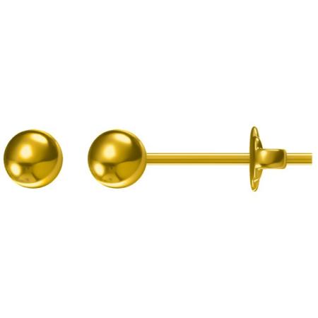 Pozlacené stříbrné náušnice - kulky | Argento.cz